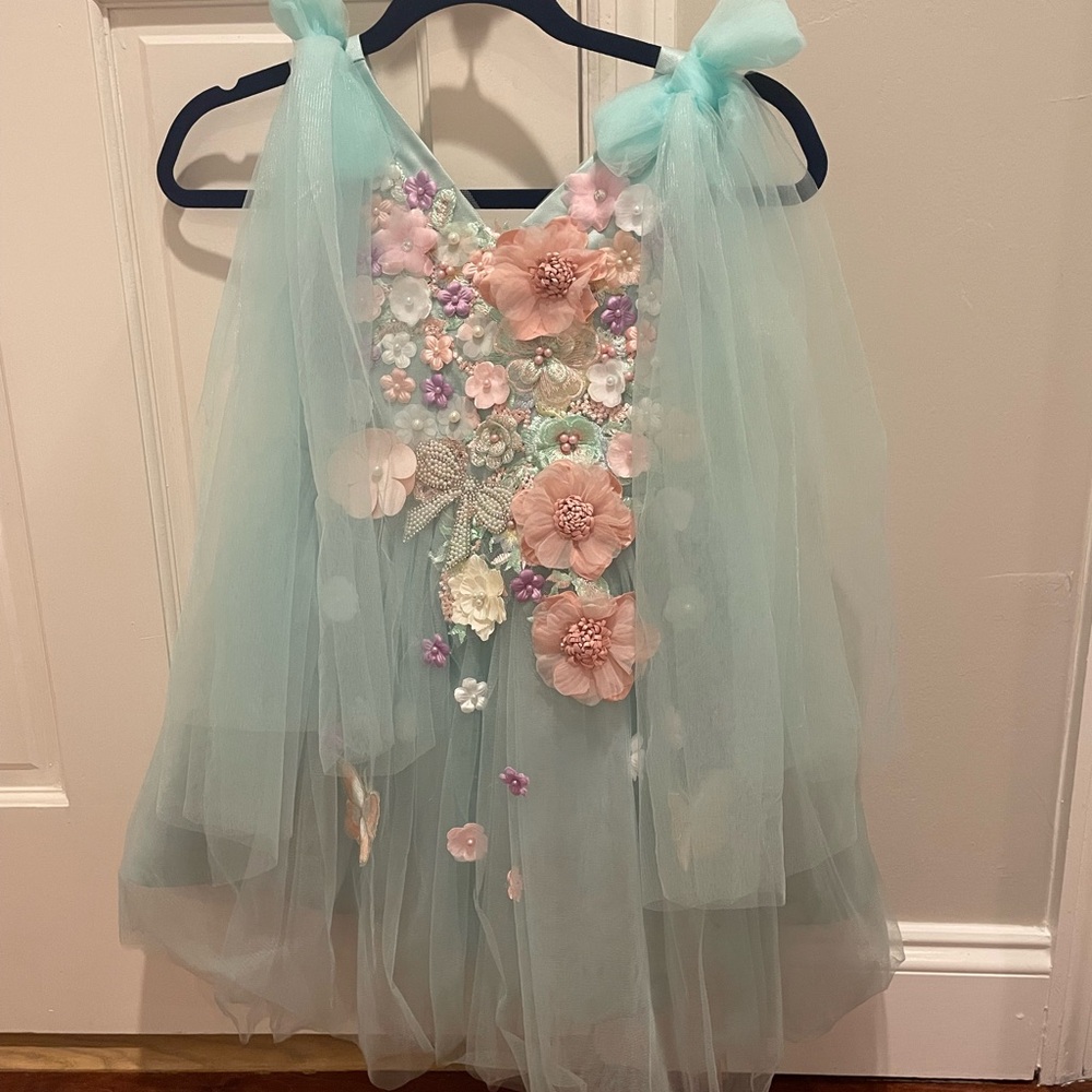 Floral Fairy Kids Costume - Light Blue and Pink